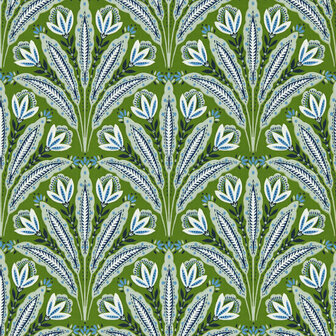 Clarke &amp; Clarke Secret Garden - Blauw W0193/01 Behang