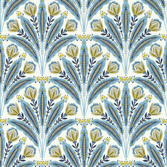 Clarke &amp; Clarke Secret Garden - Blauw W0193/02 Behang