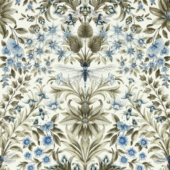 Clarke &amp; Clarke Secret Garden - Blauw W0196/01 Behang