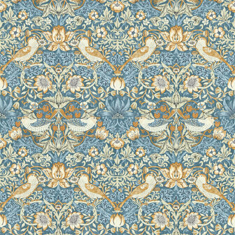 Clarke &amp; Clarke William Morris Designs - Blauw W0171/02 Behang