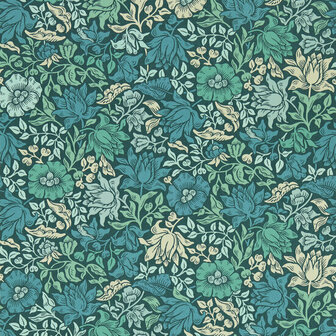 Clarke &amp; Clarke William Morris Designs - Blauw W0173/02 Behang