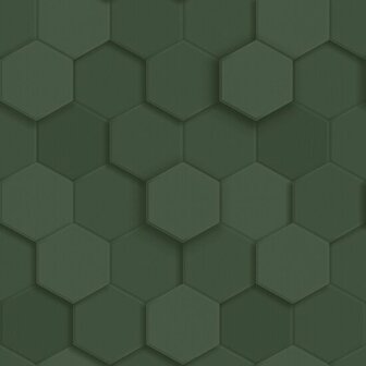 Origin Wallcoverings 3D Reflections 347852 - Groen Behang