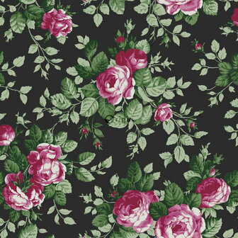 Origin Wallcoverings Bloomingdale 326140 - Zwart / Roze Behang