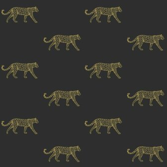 Origin Wallcoverings City Chic 347686 - Zwart / Goud Behang