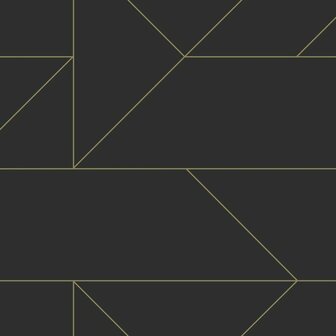Origin Wallcoverings City Chic 347726 - Zwart / Goud Behang