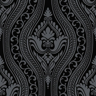 Origin Wallcoverings Grandeur 346602 - Zwart Behang