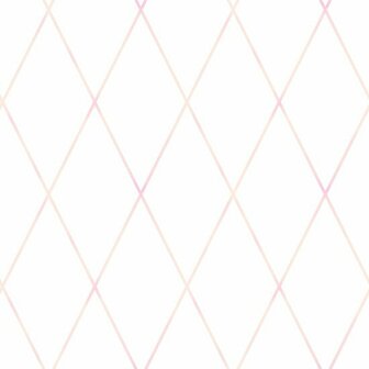 Origin Wallcoverings Hide &amp; Seek 347493 - Wit / Roze Behang
