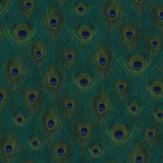 Origin Wallcoverings Luxury Skins 347764 - Groen / Blauw Behang