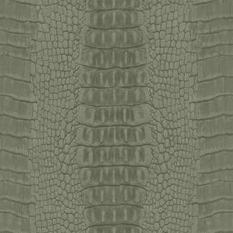 Origin Wallcoverings Luxury Skins 347773 - Groen / Bruin Behang