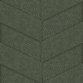 Origin Wallcoverings Luxury Skins 347793 - Groen Behang