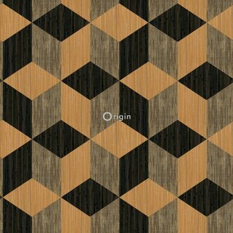 Origin Wallcoverings Mati&egrave;res 357215 - Zwart / Bruin Behang