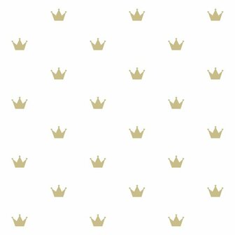 Origin Wallcoverings Precious 347678 - Wit / Goud Behang