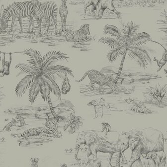 Origin Wallcoverings Wunderkammer 347443 - Grijs Behang