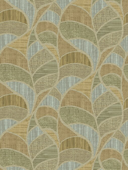 HookedOnWalls Umami (incl. Gratis Lijm*) 30209 Beige / Blauw / Groen 