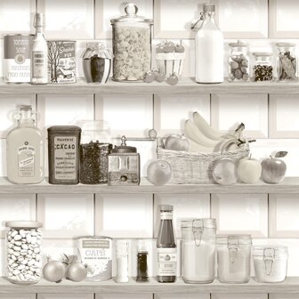 Dutch Wallcoverings Illusion M900-09 Grijs / Cr&egrave;me 