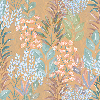 Dutch Wallcoverings Flora M869-02 - Blauw / Geel