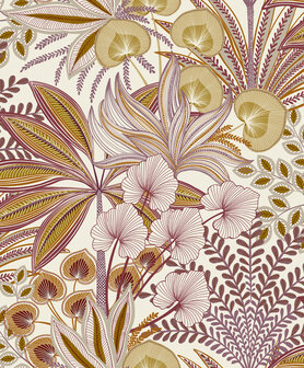 Dutch Wallcoverings Karuna A69001 - Wit / Oranje