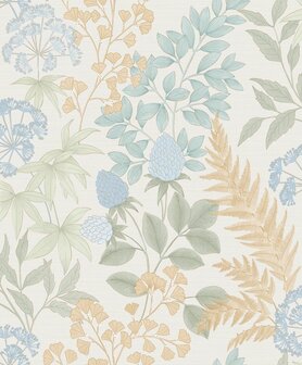 Dutch Wallcoverings Flora M871-97D - Blauw / Groen