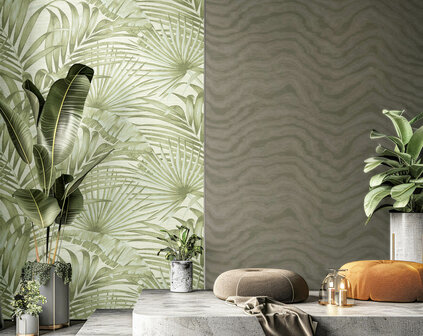 Noordwand Aura 42205 Groen - Metallic