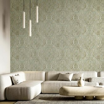 Noordwand Aura 42217 Groen - Metallic