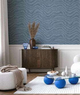 Noordwand Aura 42236 Blauw - Metallic