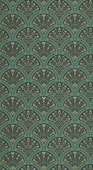 Casadeco Heritage (*Met Gratis Lijm!) HETA201197433 - Groen / Goud / Oranje / Zilver 