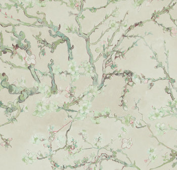 BN Van Gogh Behang 17141 / 5005339 Almond Blossom - Groen - Beige
