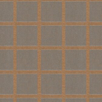 Noordwand The New Amsterdam Book 59737 - Oranje / Metallic / Grijs