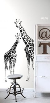 Everybody Bonjour PhotowallXL Giraffen 158701 - Zwart Wit