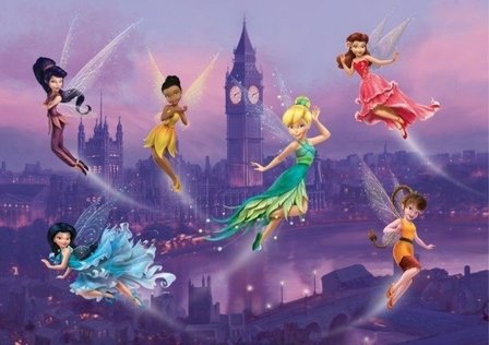 AG Design Fotobehang Disney Fairies in London FTDS1925