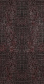 BN Wallcoverings Curious 17953 croco black with hints of orient red