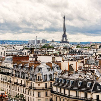 Esta #FAB Paris cityview vlies photowallXL 158810 - Oranje