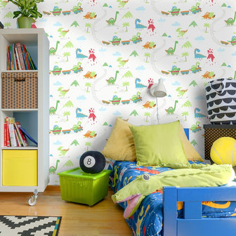 Dutch Wallcoverings Make Believe Dino Town 12530