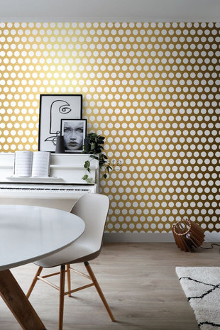 Esta Home Black & White 139116 (With a splash of gold) (*Gratis Lijm Actie) - Goud