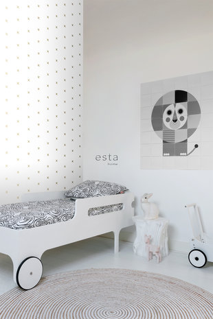 Esta Home Black & White 139129 (With a splash of gold) (*Gratis Lijm Actie) - Wit - Goud