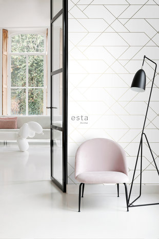 Esta Home Black & White 139143 (With a splash of gold) (*Gratis Lijm Actie) - Wit - Goud