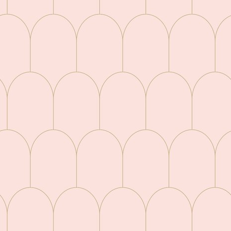 Esta Art Deco 139201 (*Gratis Lijm Actie) - Roze - Goud