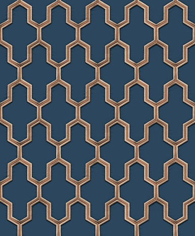 Dutch Wallcoverings Wall Fabric geometric blue  WF121027