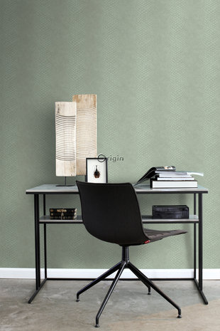 Origin Wallcoverings Luxury Skins 347768 (*Met Gratis Lijm!) - Groen - Grijs