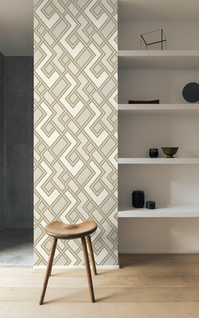 Dutch Wallcoverings Asperia 177505 creme - goud