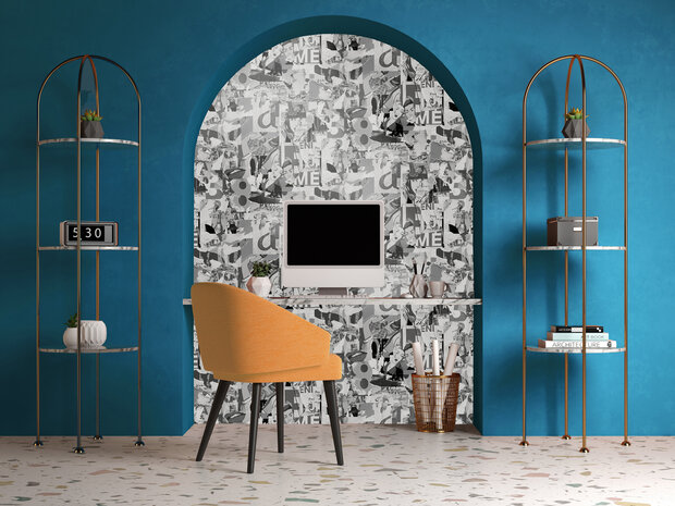 Dutch Wallcoverings Pop M477-09 zwart