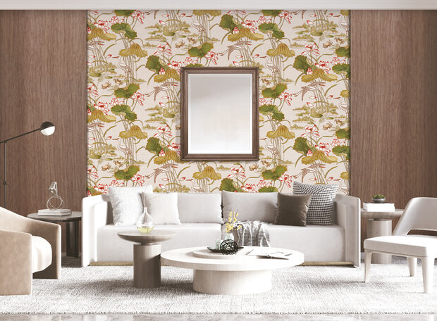 Dutch Wallcoverings Tapestry TP422703 Lotus Pond Groen