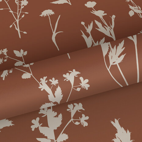 Esta Home Vintage Flowers terracotta 139396 (*Gratis Lijm Actie) - Terracotta