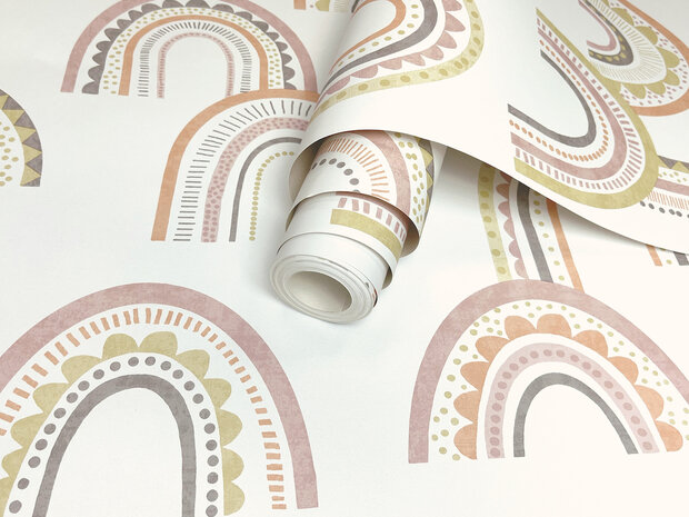 Dutch Wallcoverings Dream Catcher Rainbow Blush - Oranje 13280