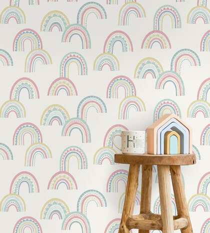 Dutch Wallcoverings Dream Catcher Rainbow Roze 13281