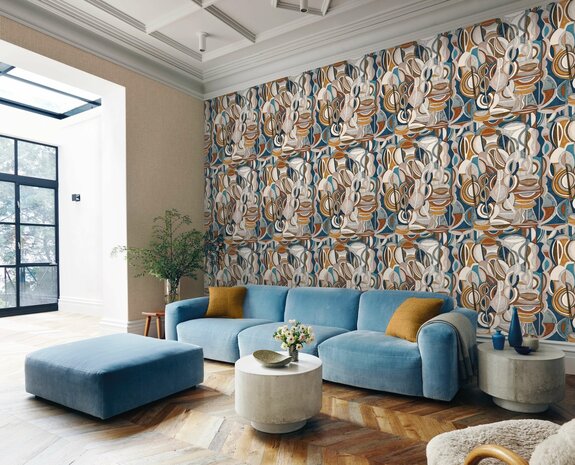 HookedOnWalls LINEN LYRICS ECLETTICO 34743 (Met Gratis Lijm*)
