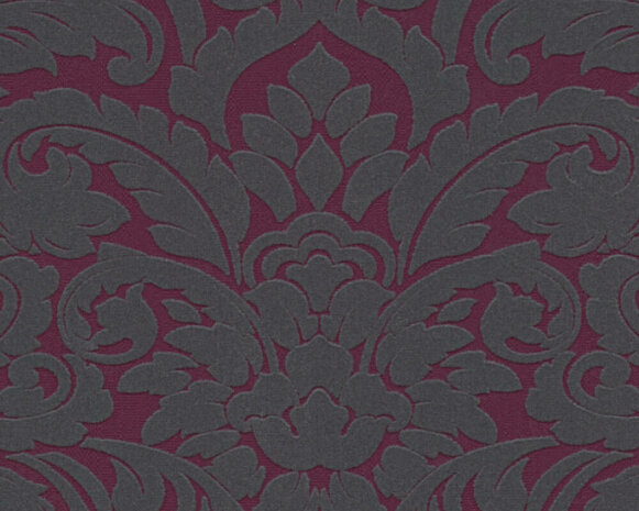AS Creation AP Finest - 33583-5 - 335835 Zwart (Velours) - Grijs