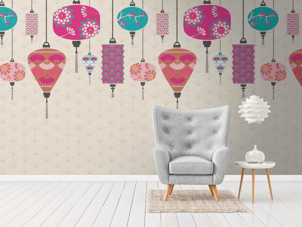 AS Creation The Wall Roze - 38248-1 - 382481 - Roze / Turquoise
