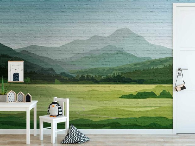 AS Creation The Wall Groen - 38298-1 - 382981 - Groen / Blauw