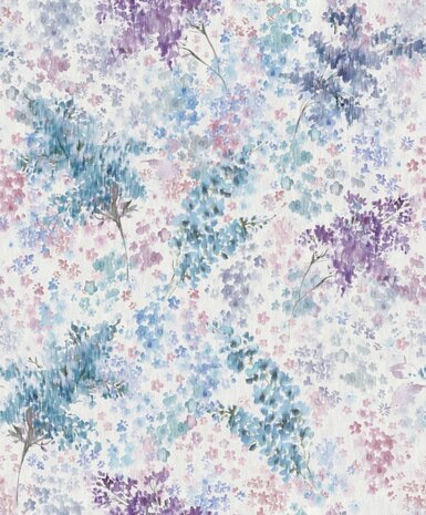 Noordwand Flora MB 47450 Blauw - Paars - Roze